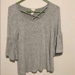 Gray super soft sweater T-shirt